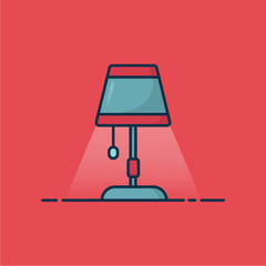 Flat Lamp Illustration Design