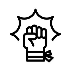 fighting game line icon illustration vector graphic