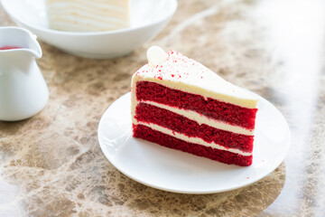 red velvet cake on plate