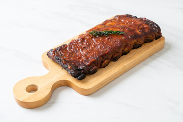 grilled and barbecue ribs pork