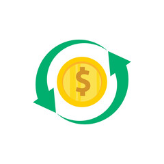 vector illustration of earnings, finance, gold coins, stock, money. vector design that is very suitable for websites, apps, banners, billboards, etc.