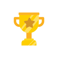 trophy flat icon illustration. vector design that is perfect for websites, apps, banners, etc.