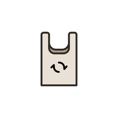 ecological set illustration, environmental hygiene icon, trash can, plastic, bottle, go green.