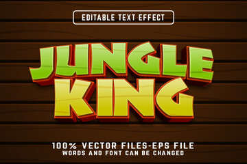 Jungle King 3d editable text effect 