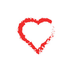 heart icon illustration, red, broken heart, affection.