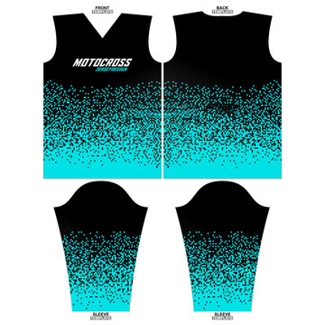 Print-ready sublimation motocross long sleeve jersey design