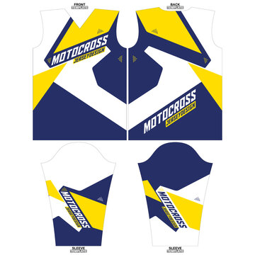 Print-ready sublimation motocross long sleeve jersey design