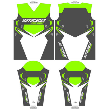 Print-ready sublimation motocross long sleeve jersey design