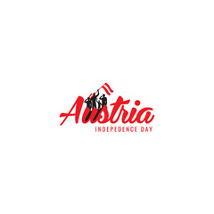 Austrian Independence Day  design logo