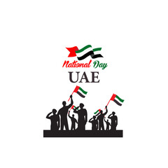 uae national day logo design vector illustration