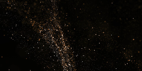 Luxury gold particles glowing effect background