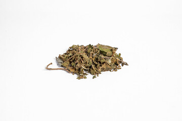 Chinese herbal medicine Tribulus terrestris or gohru on White background