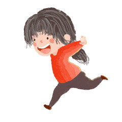 people run cheerfully and enthusiastically