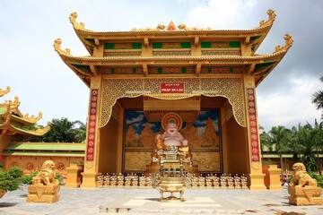 Shrine in front of Golden Temple in Dai Nam on 23 Oct 2016 - Vietnam, Dai Nam is the Temple of Four...