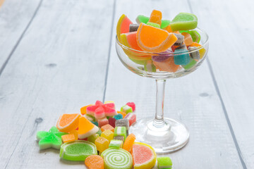 colorful candies and jellies, sweet, jelly, fruit, flavor, confectionery, colorful, sugar