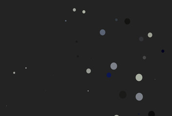 Light Black vector cover with spots.