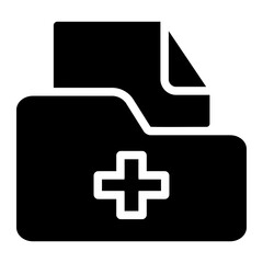 Fototapeta premium medical record glyph icon
