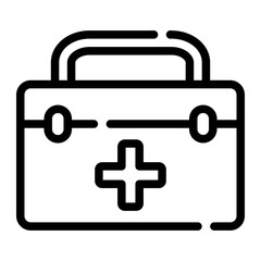 first aid kit line icon