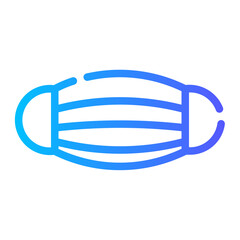 face mask gradient icon