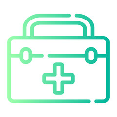 first aid kit gradient icon