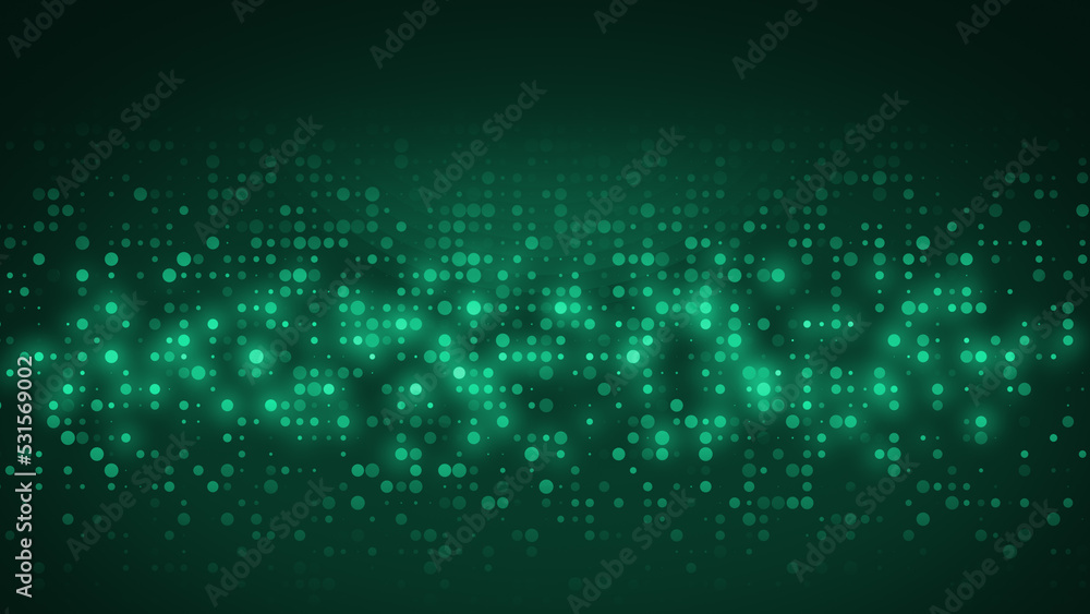 Aufkleber abstract dot green pattern gradient texture technology background.