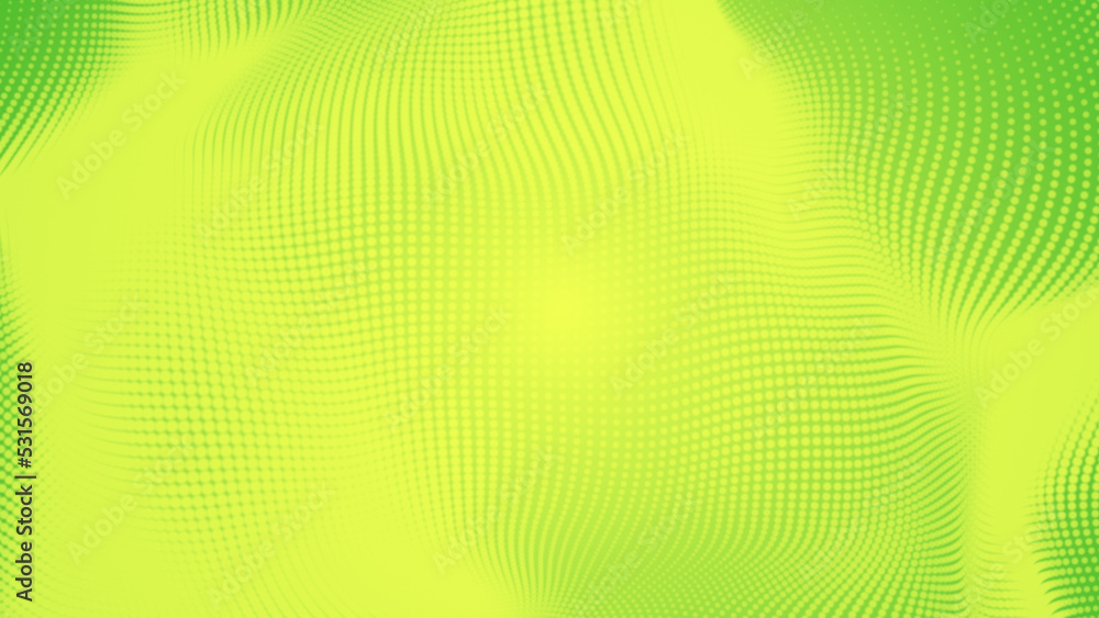 Aufkleber abstract dot green yellow color wave pattern gradient texture technology background.
