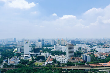 Naklejka na ściany i meble panorama of the city