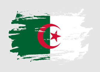 Grunge style textured flag of Algeria country