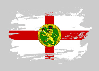 Grunge style textured flag of Alderney country