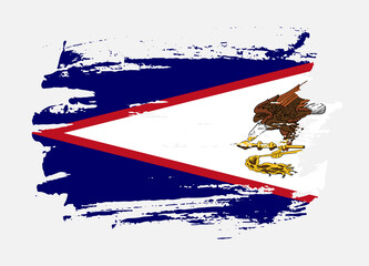 Grunge style textured flag of American Samoa country