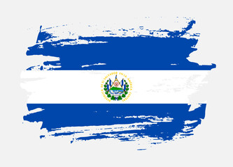 Grunge style textured flag of El Salvador country