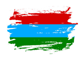 Grunge style textured flag of Karelia country