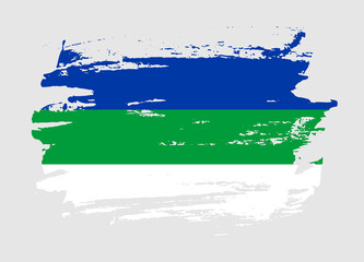 Grunge style textured flag of Komi Republic country