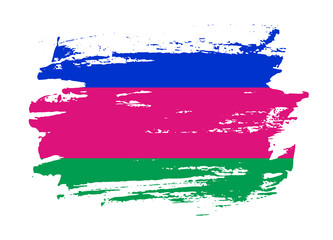 Grunge style textured flag of Kuban Peoples Republic country