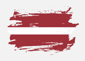 Grunge style textured flag of Latvia country