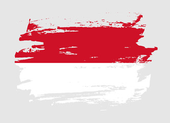 Obraz premium Grunge style textured flag of Monaco country