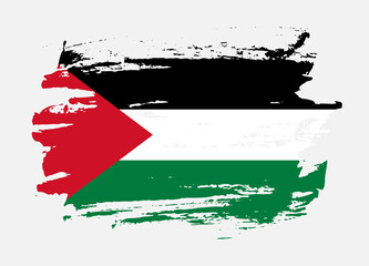 Grunge style textured flag of Palestine country