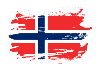 Grunge style textured flag of Norway country