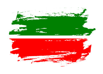 Obraz premium Grunge style textured flag of Tatarstan country