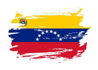 Grunge style textured flag of Venezuela country