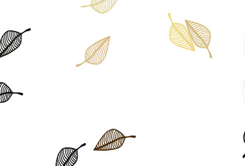 Light Yellow, Orange vector sketch pattern.