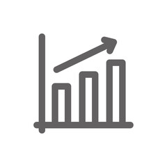 Growth chart icon . Perfect for business website or user interface applications. vector sign and symbol
