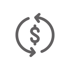 Financial circulation icon . Perfect for business website or user interface applications. vector sign and symbol