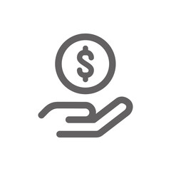 Coin icon . Perfect for business website or user interface applications. vector sign and symbol
