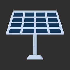 Vector graphic of solar panel. Solar panels illustration with flat design style. Suitable for content design assets