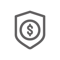 Money protection icon . Perfect for business website or user interface applications. vector sign and symbol	
