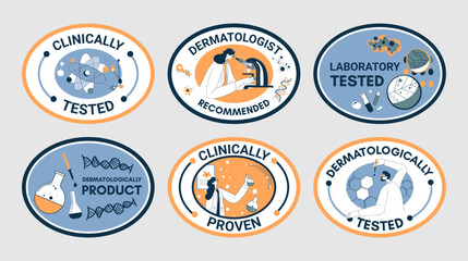 Sticker set with clinically tested product quality
