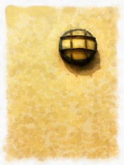 wall light watercolor style illustration impressionist painting.