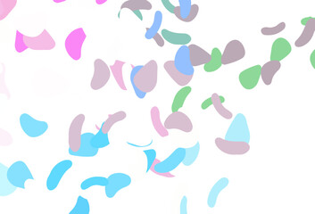 Light multicolor, rainbow vector pattern with chaotic shapes.