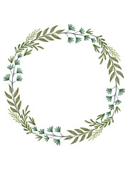 Floral wreath watercolor 